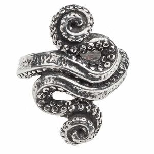 Alchemy Gothic Kraken Octopus Tentacles Fine English Pewter Ring 4 Sizes NWT